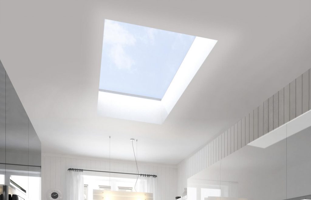 Flat roof light interior view