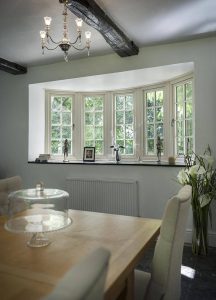 Bay style flush sash windows