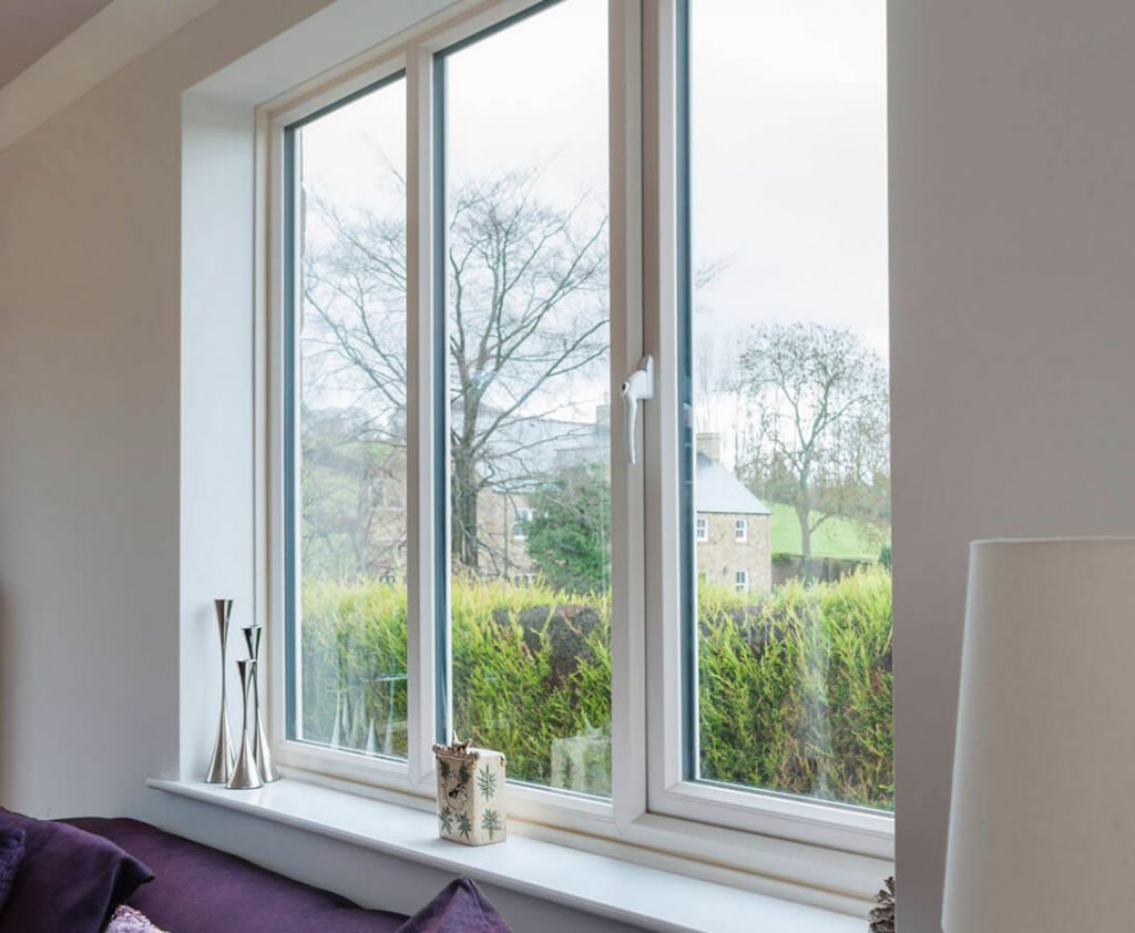 White Casement UPVC windows.