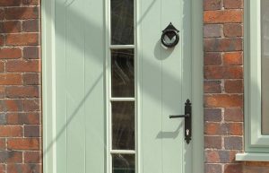 Traditional style composite door with traditional accessories