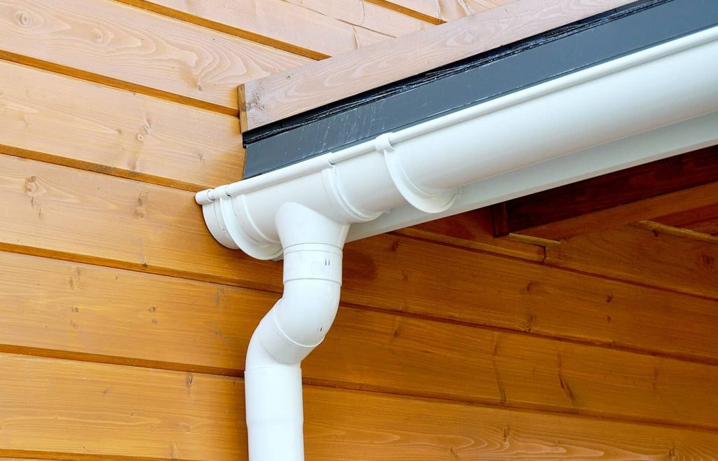 White uPVC guttering