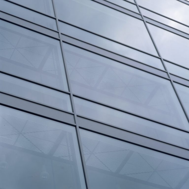 Aluminium window close-up