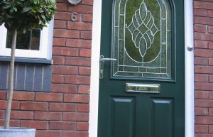 Dark green composite front door