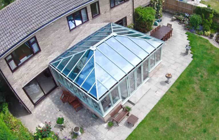 Large green uPVC conservatory