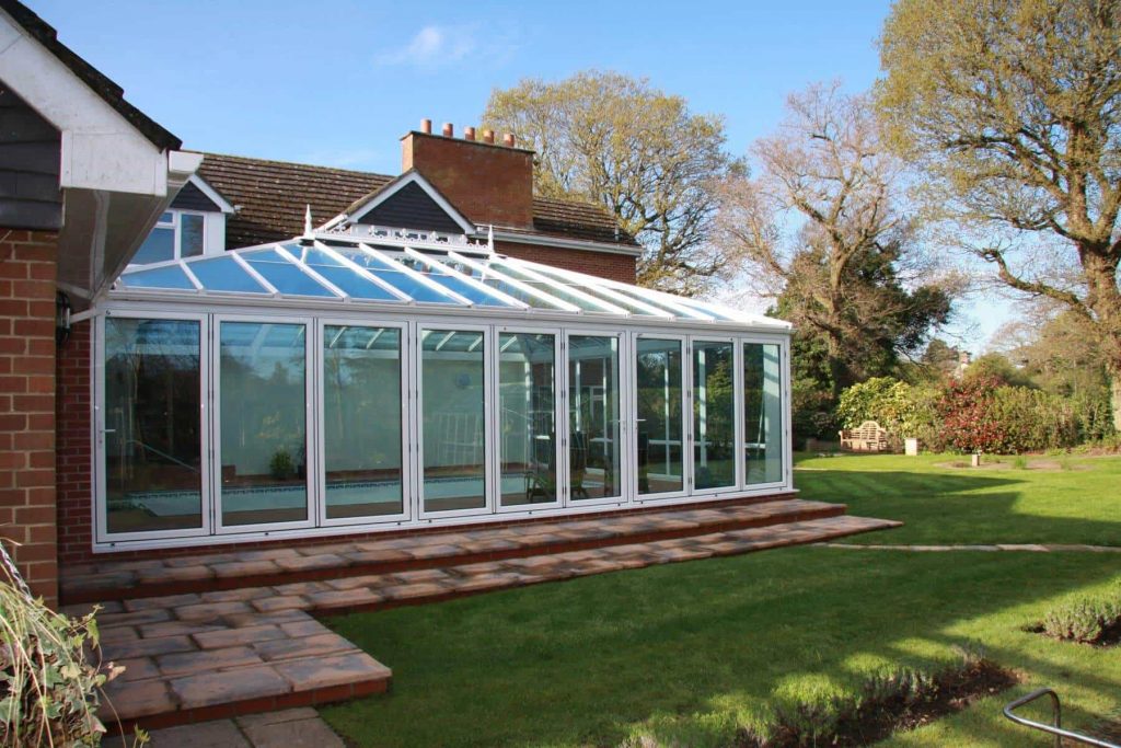 White uPVC Edwardian style conservatory